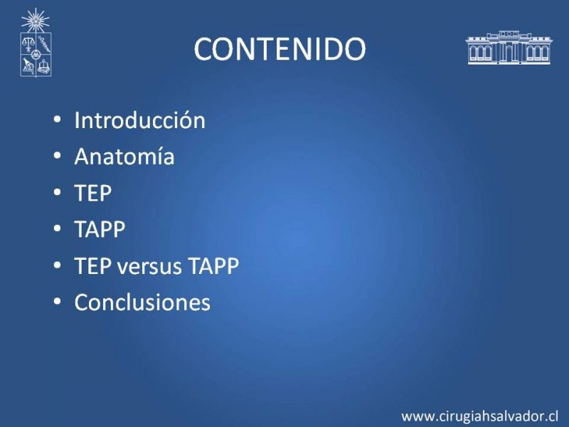 Diapositiva 1 de Hernioplastía Laparoscópica TEP vs TAPP
