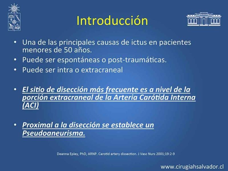 Diapositiva 2 de Disección carotidea