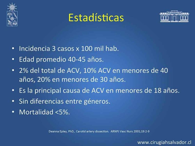 Diapositiva 3 de Disección carotidea