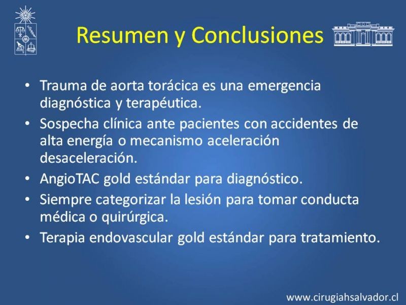 Diapositiva 19 de Trauma de Aorta Torácica