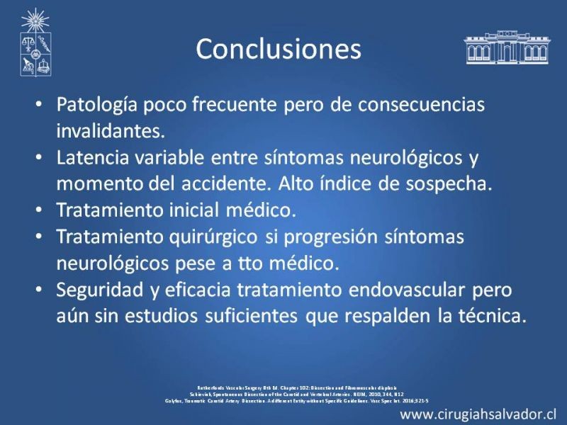 Diapositiva 28 de Disección Carotídea