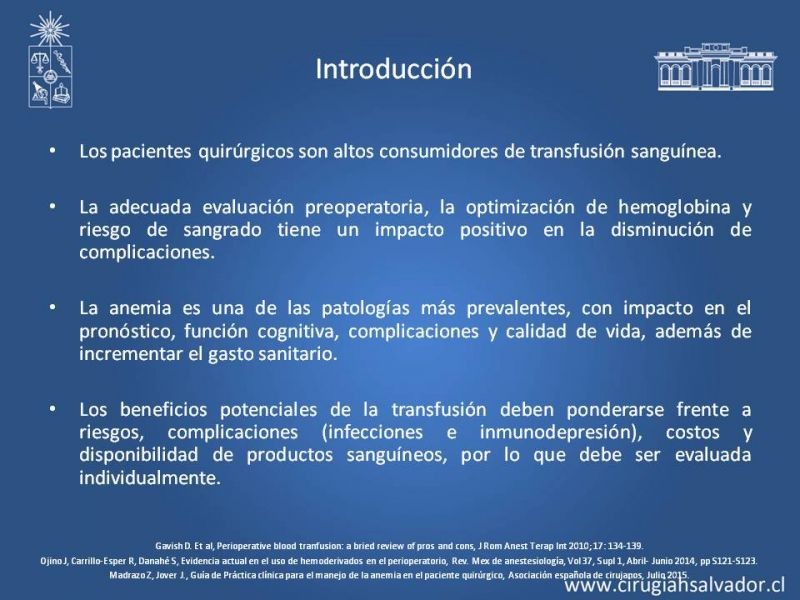 Diapositiva 2 de Terapia transfusional perioperatoria