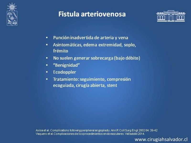 Diapositiva 9 de Complicaciones en Cirugía Endovascular