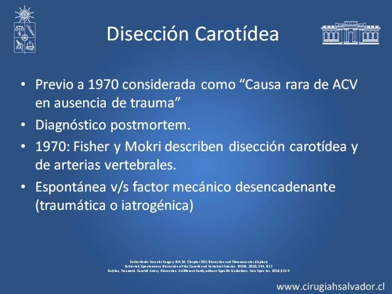 Diapositiva 1 de Disección Carotídea