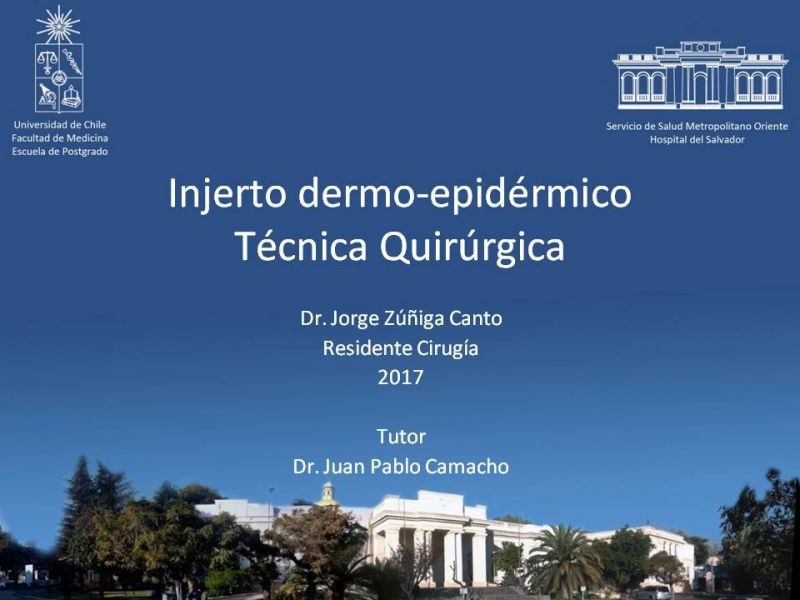 Diapositiva 44 de Injerto dermo-epidérmico: Técnica Quirúrgica 