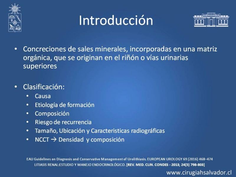 Diapositiva 1 de Manejo de Urolitiasis