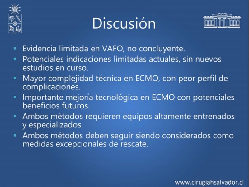 Diapositiva 30 de VAFO v/s ECMO