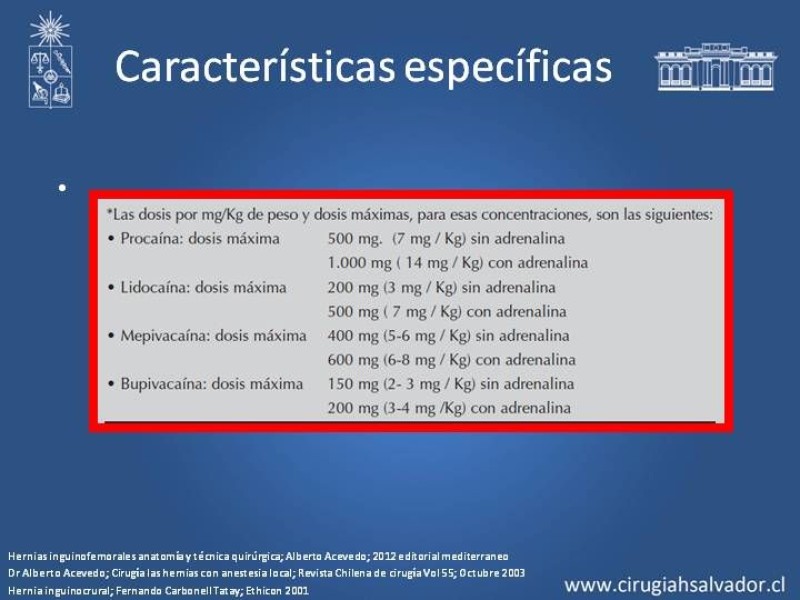 Diapositiva 7 de A. Local en la reparación de hernia Inguinal