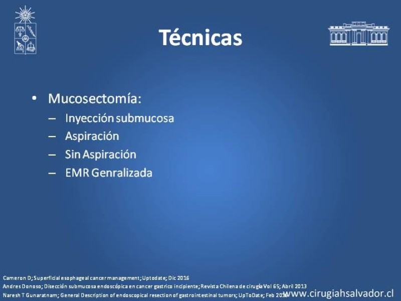 Diapositiva 6 de Resultados Disección Submucosa en esófago y estómago