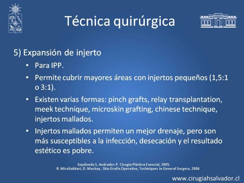 Diapositiva 32 de Injerto dermo-epidérmico: Técnica Quirúrgica 