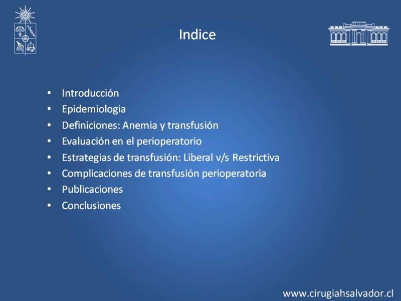 Diapositiva 1 de Terapia transfusional perioperatoria