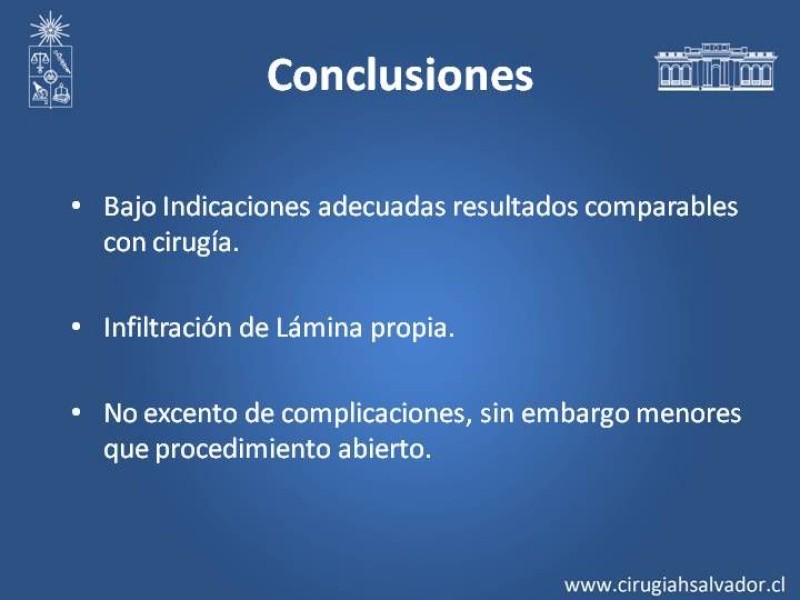 Diapositiva 14 de Resultados Disección Submucosa en esófago y estómago
