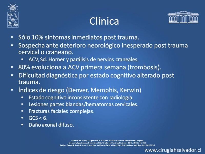 Diapositiva 23 de Disección Carotídea