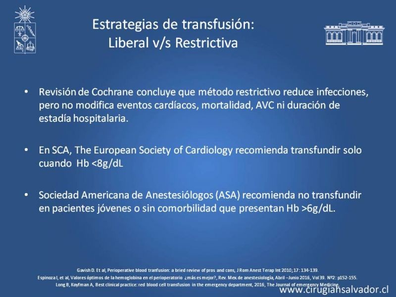 Diapositiva 9 de Terapia transfusional perioperatoria