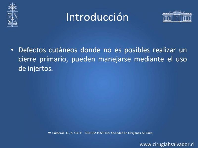 Diapositiva 1 de Injerto dermo-epidérmico: Técnica Quirúrgica 
