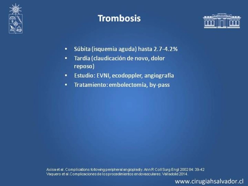 Diapositiva 11 de Complicaciones en Cirugía Endovascular