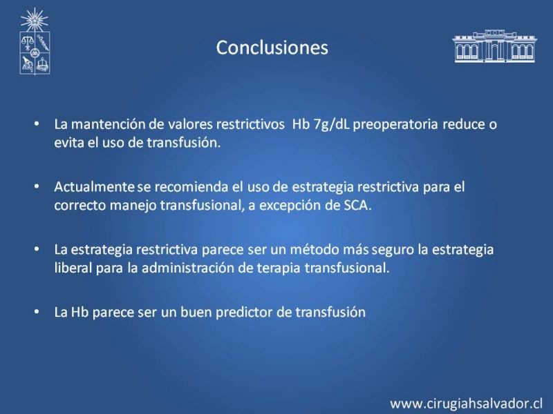 Diapositiva 20 de Terapia transfusional perioperatoria