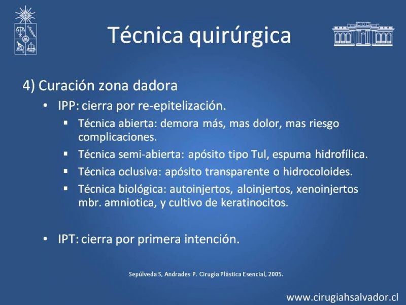 Diapositiva 29 de Injerto dermo-epidérmico: Técnica Quirúrgica 