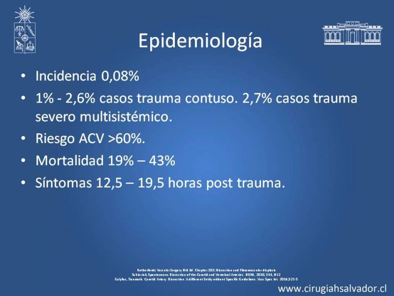 Diapositiva 21 de Disección Carotídea