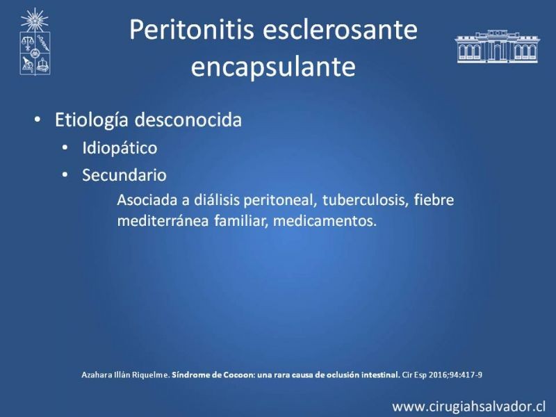 Diapositiva 18 de Peritonitis esclerosante encapsulante (Síndrome Cocoon)
