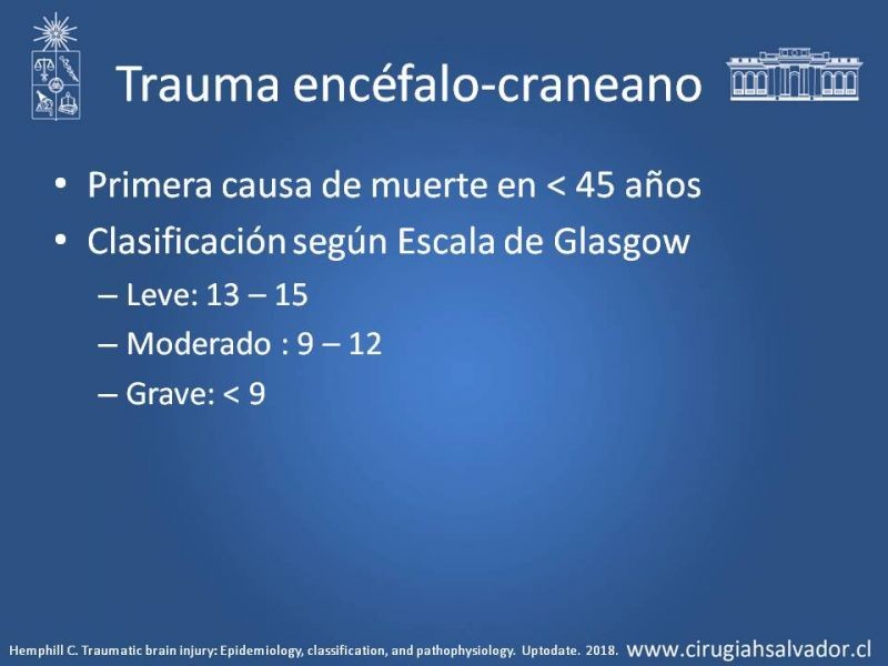 Diapositiva 1 de Trauma encéfalo-craneano grave