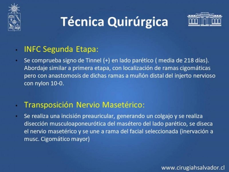 Diapositiva 7 de Injerto Nervioso facial vs transposición Nervio Masetérico
