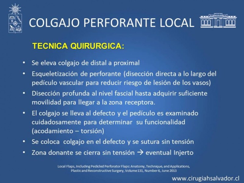 Diapositiva 15 de Aplicación Colgajos Perforantes