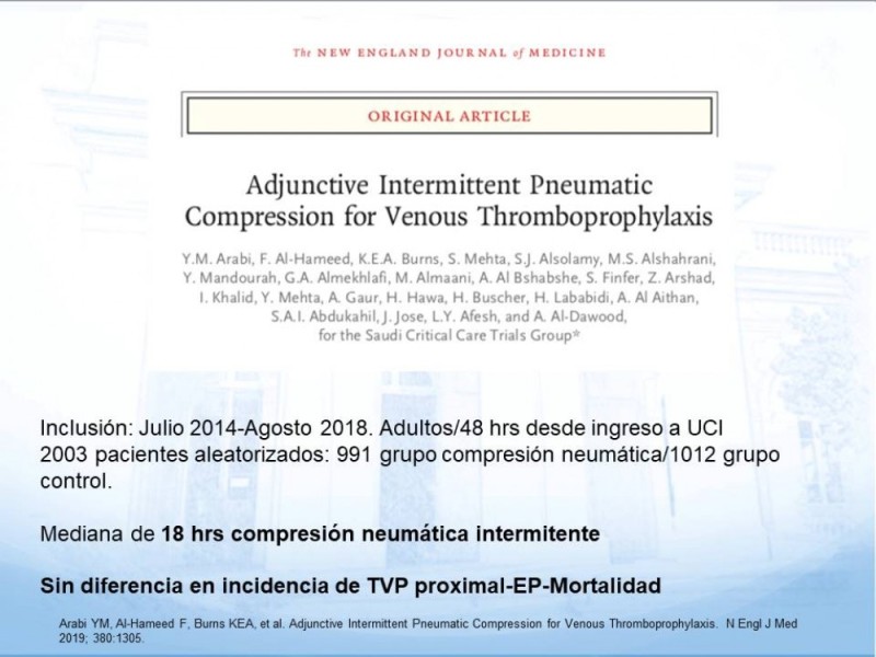 Diapositiva 14 de Tromboprofilaxis