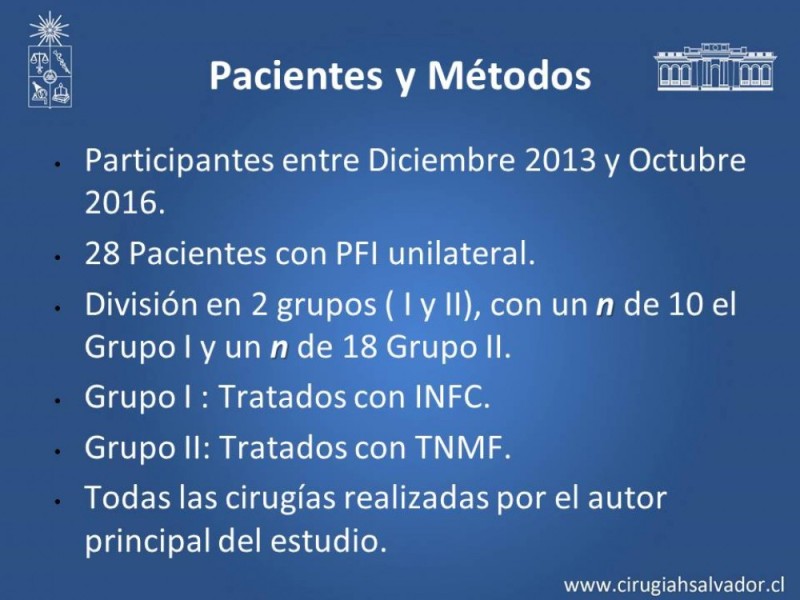 Diapositiva 3 de Injerto Nervioso facial vs transposición Nervio Masetérico