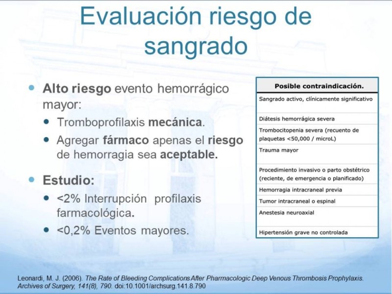 Diapositiva 21 de Tromboprofilaxis en cirugía