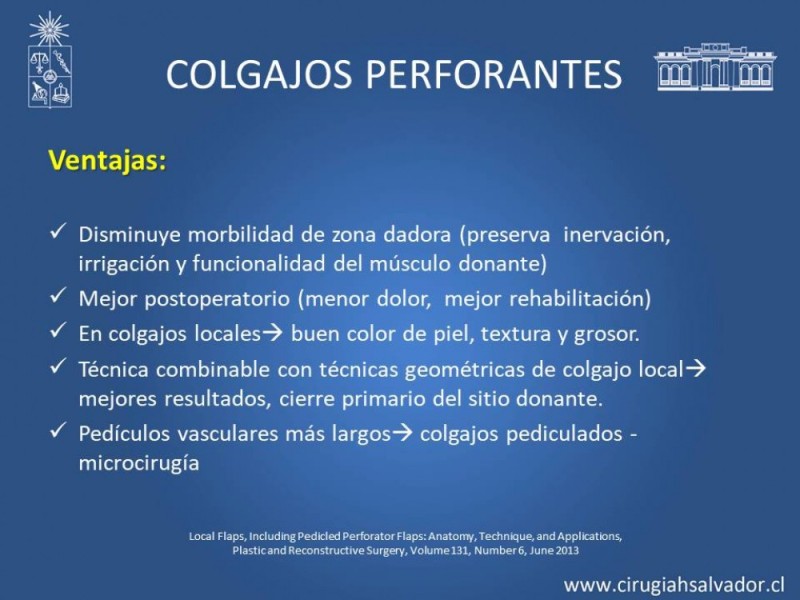 Diapositiva 18 de Aplicación Colgajos Perforantes