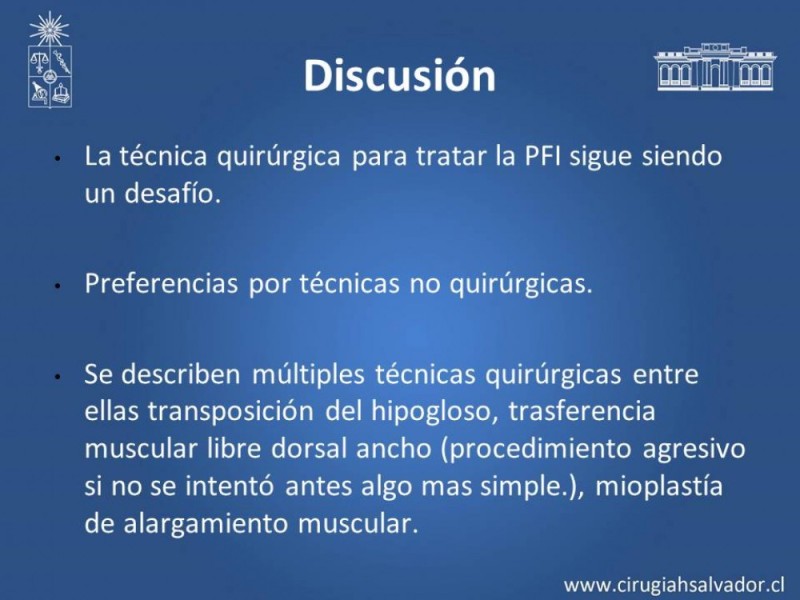 Diapositiva 24 de Injerto Nervioso facial vs transposición Nervio Masetérico