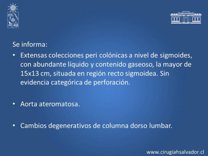 Diapositiva 12 de Absceso peri colónico