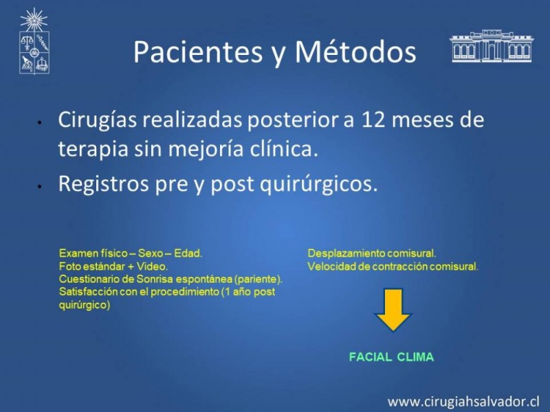 Diapositiva 4 de Injerto Nervioso facial vs transposición Nervio Masetérico