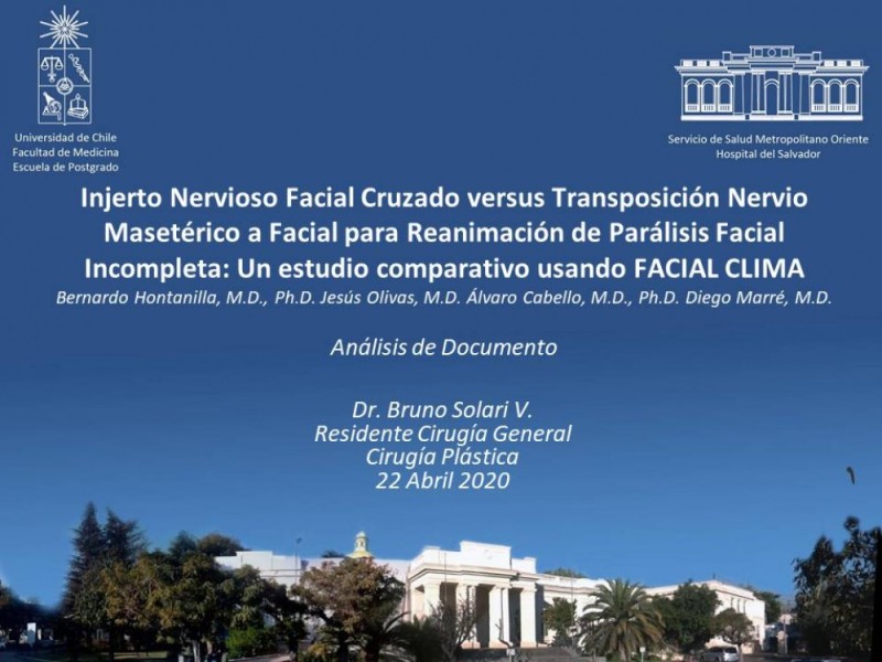 Diapositiva 1 de Injerto Nervioso facial vs transposición Nervio Masetérico