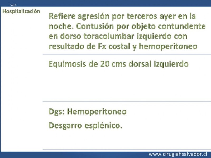 Diapositiva 24 de Trauma Esplénico