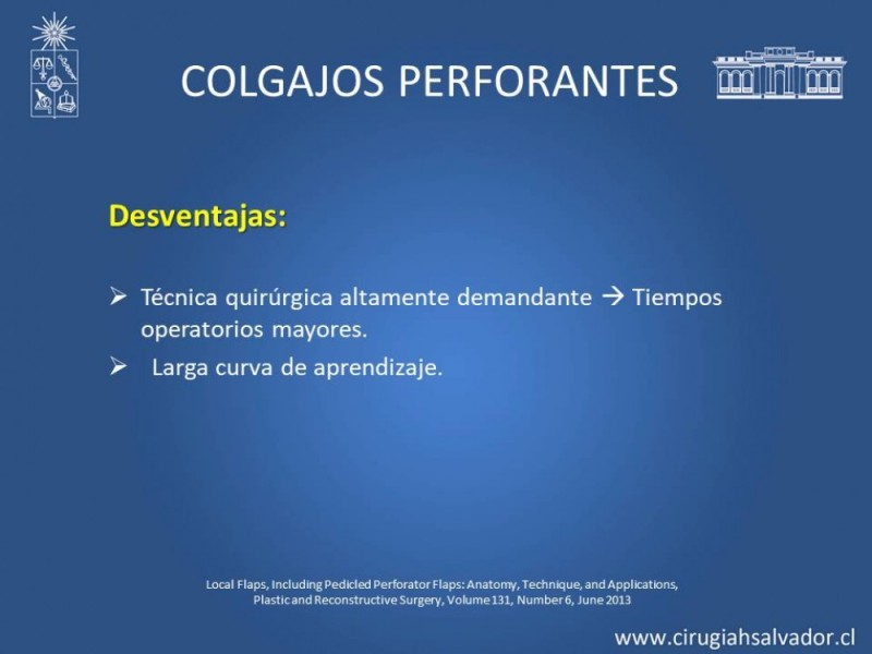Diapositiva 19 de Aplicación Colgajos Perforantes