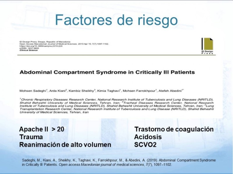 Diapositiva 11 de Síndrome Compartimental Abdominal