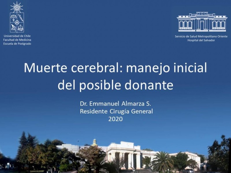 Diapositiva 1 de Muerte cerebral: manejo inicial del posible donante