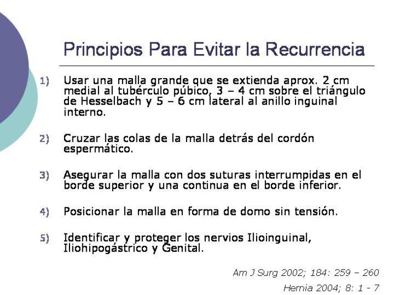 Diapositiva 13 de Hernia Inguinal: Técnica de Lichtenstein