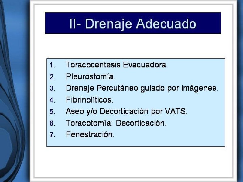Diapositiva 16 de Empiema Pleural