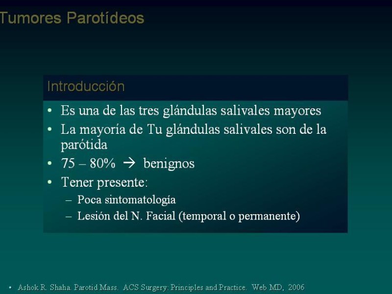 Diapositiva 1 de Masas Parotídeas