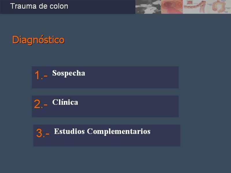 Diapositiva 7 de Trauma de Colon