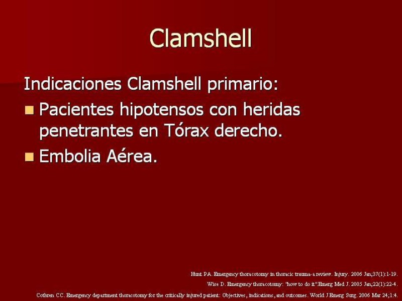 Diapositiva 17 de Toracotomía de Urgencia