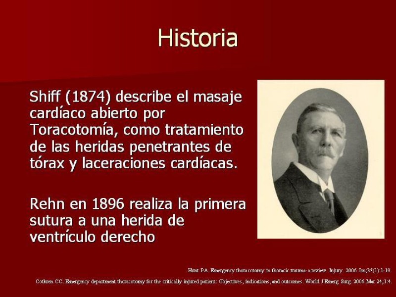 Diapositiva 1 de Toracotomía de Urgencia