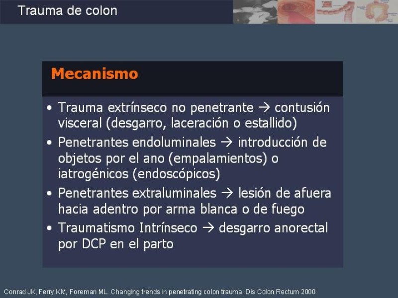 Diapositiva 4 de Trauma de Colon