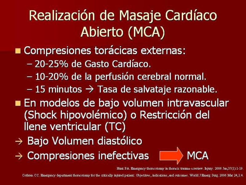 Diapositiva 11 de Toracotomía de Urgencia