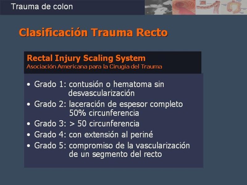 Diapositiva 6 de Trauma de Colon