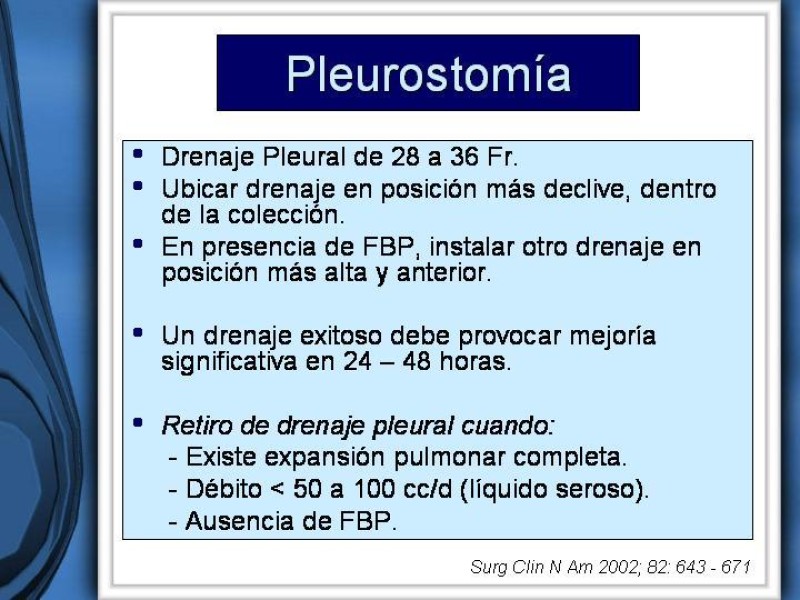 Diapositiva 20 de Empiema Pleural