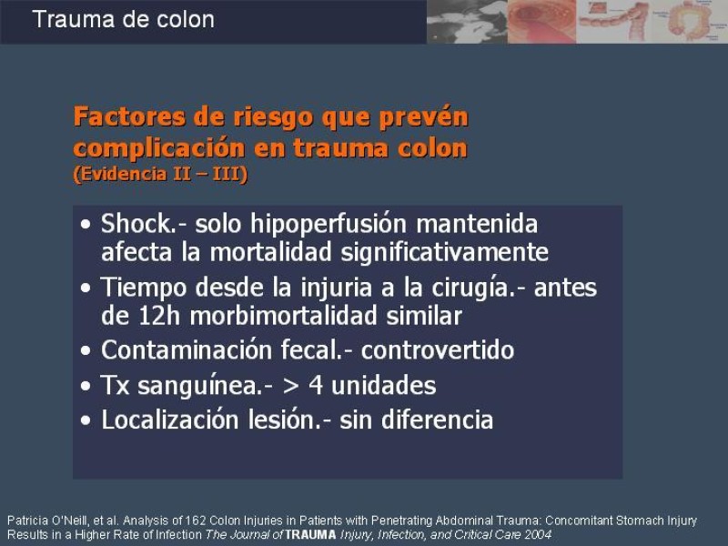 Diapositiva 16 de Trauma de Colon